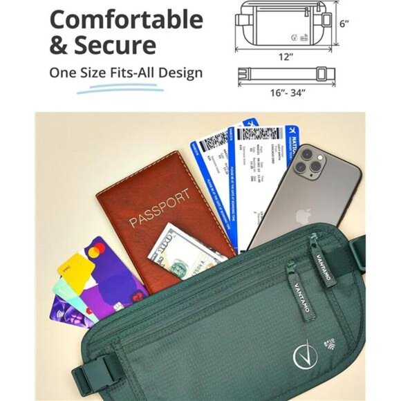 Slim Under Clothes Hidden Wallet Holder Bag - Picture 4 of 6